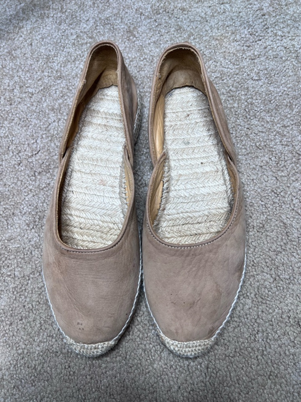 rag & bone Taupe Espadrille Slip-On Flats